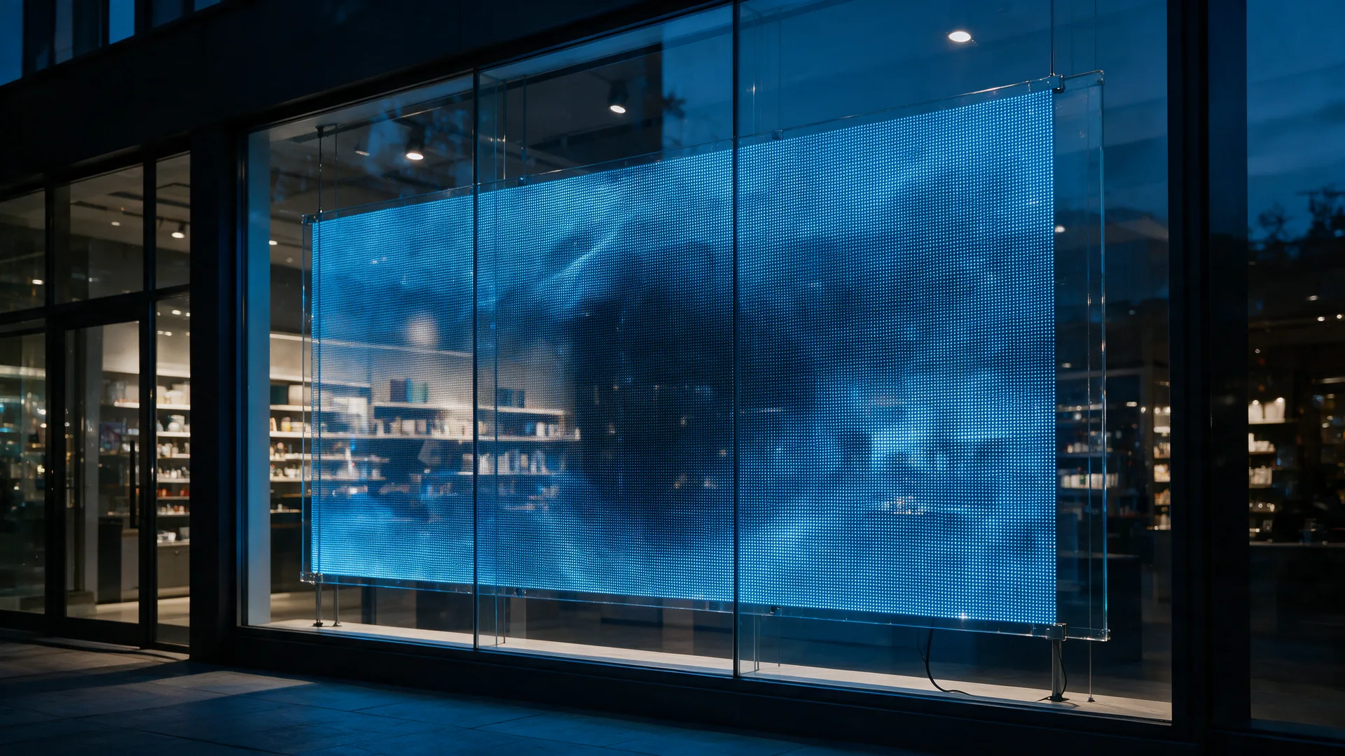 Transparent LED Walls in realer Anwendung